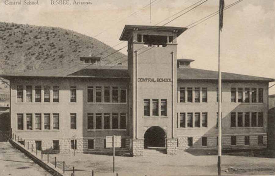 Old Central School Postcard - Bisbee, Arizona